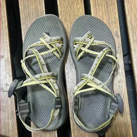 Chaco Women's Gray and Yellow Sandals - Picture 3 of 4